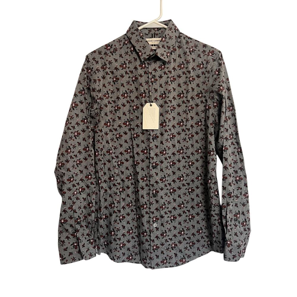 Crosby & Howard Floral Button Up Dress Shirt Men’s Size Medium NWT